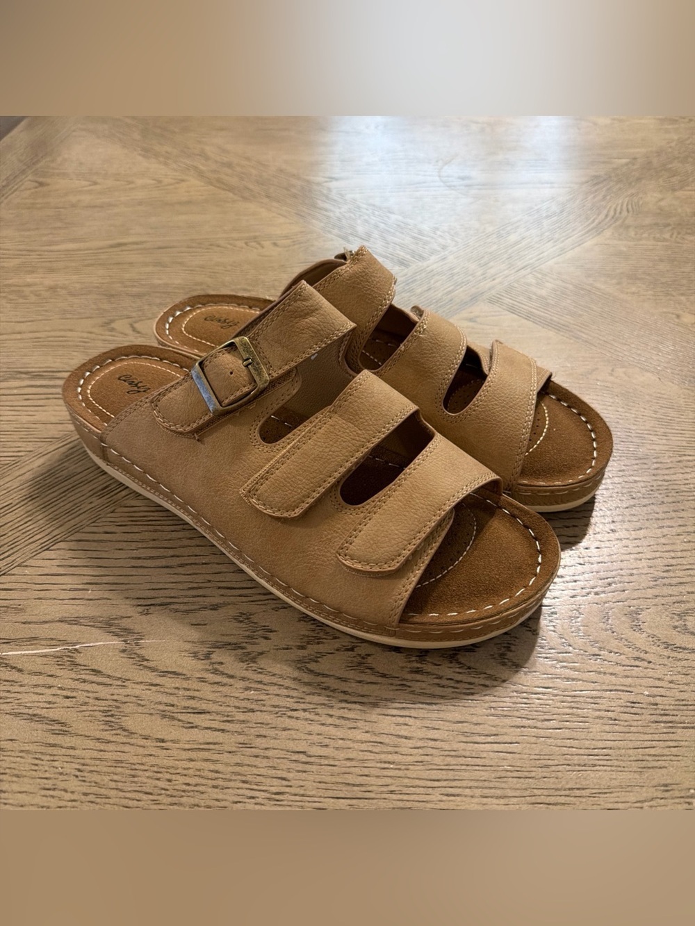 Easy Street Women's Pinterry Slide Sandals Black 9.5W